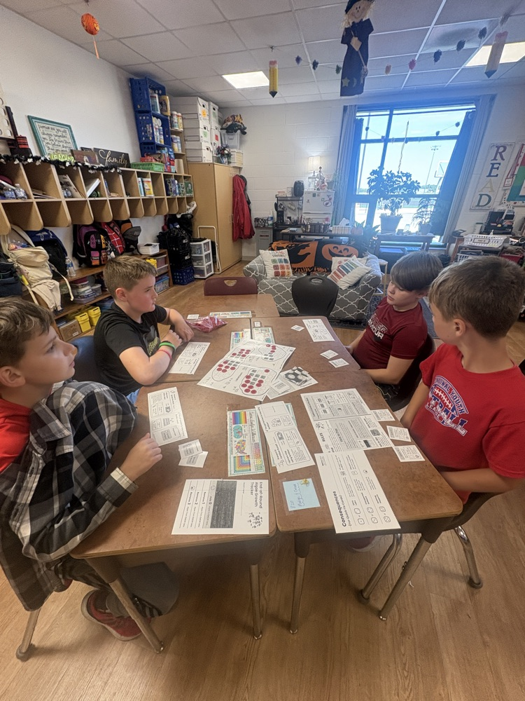 Students working together to make sure the algae in Lakeside City stay at a safe level.
