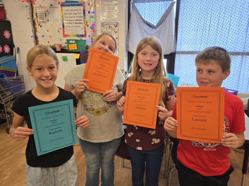 4th graders passing math fact fluency.