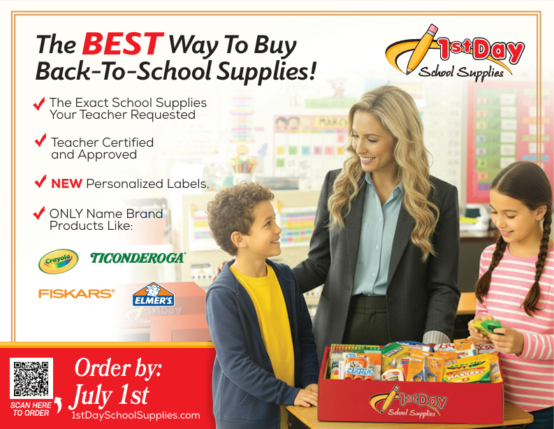 1ST DAY SCHOOL SUPPLIES FLYER