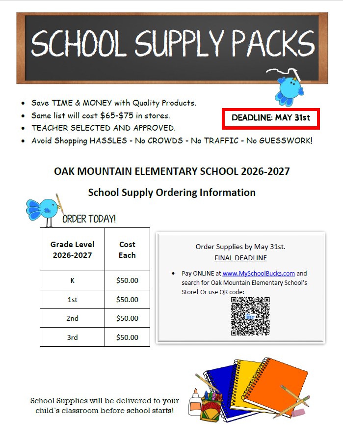 SCHOOL SUPPLIES FLYER