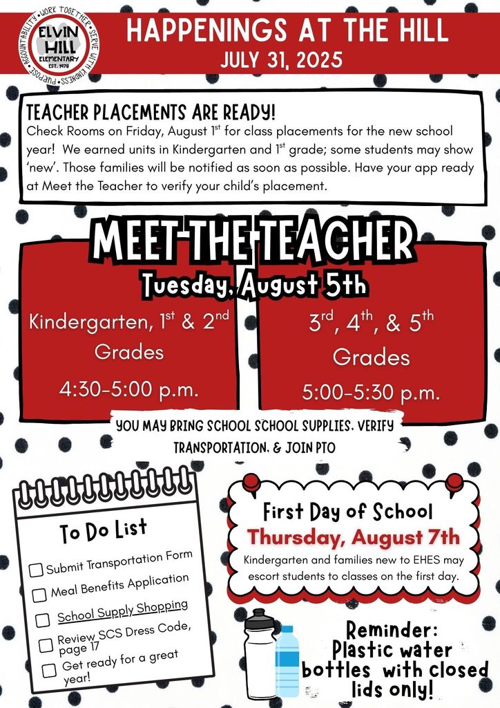 Back to School Info