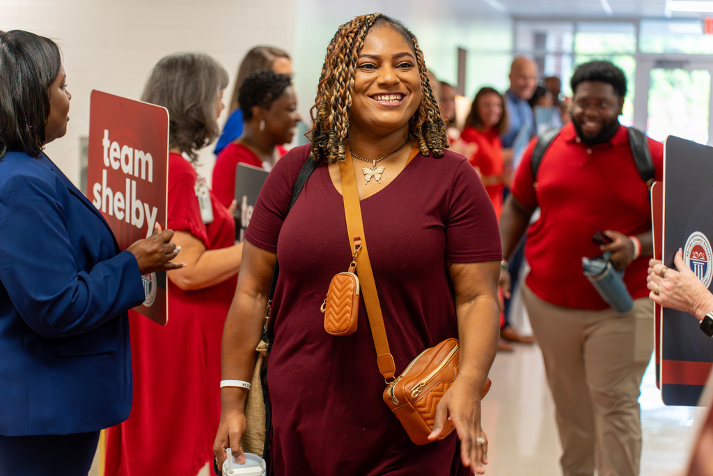 New teachers are welcomed into the building.