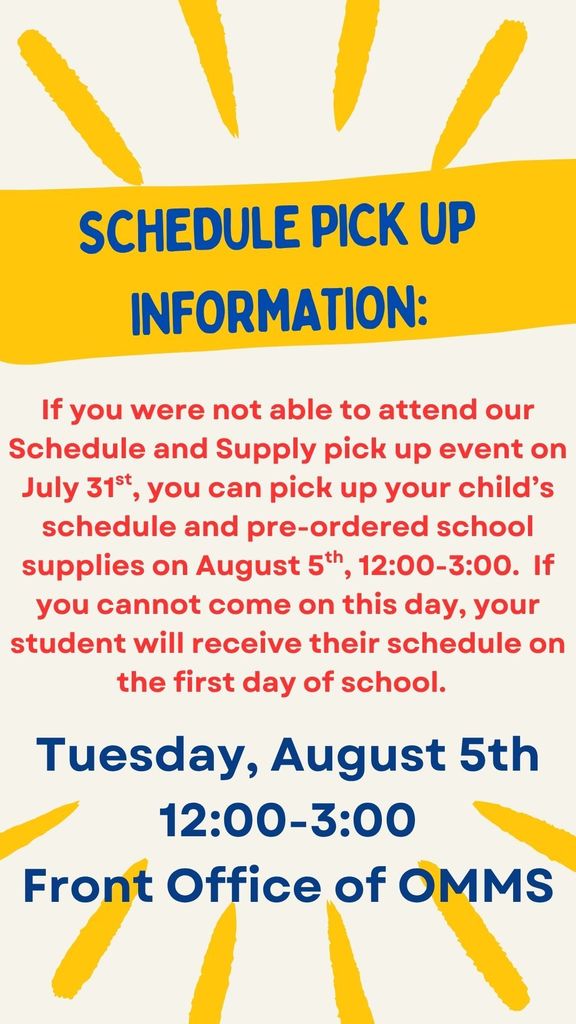 Schedule and supply pick up time