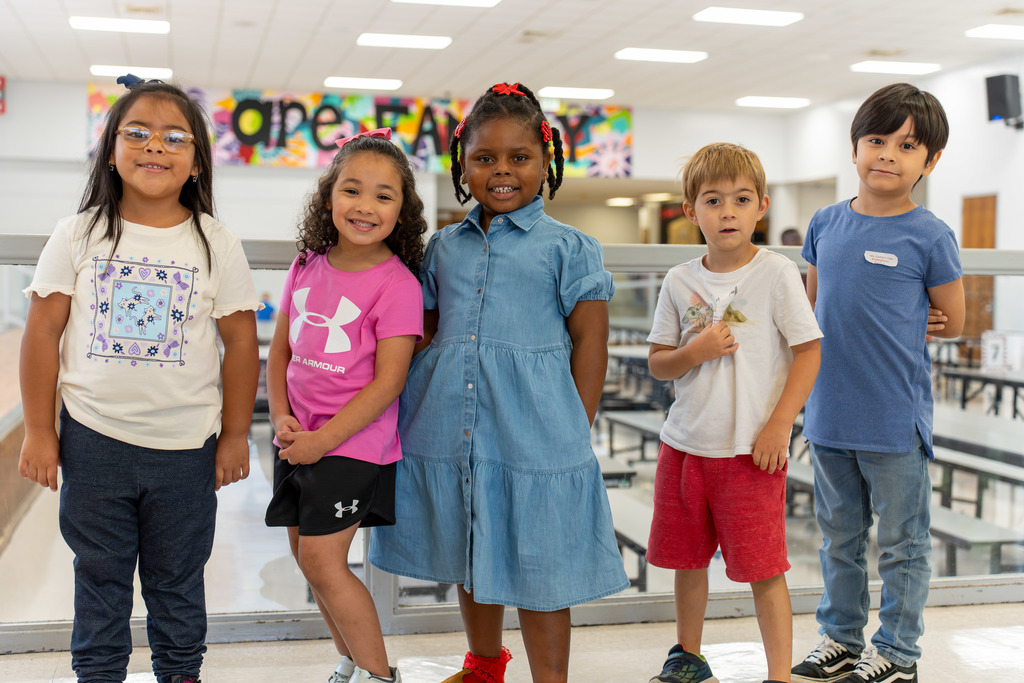 Students pose together for a photo.