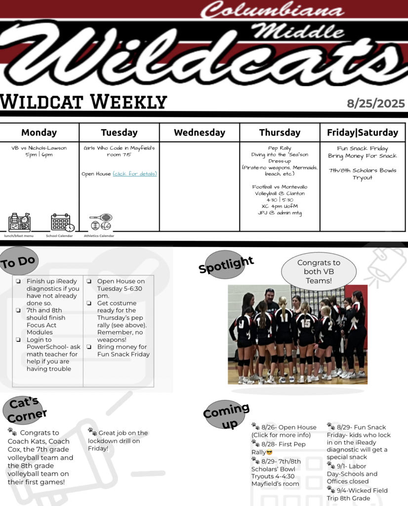 Wildcat Weekly 8.25.2025