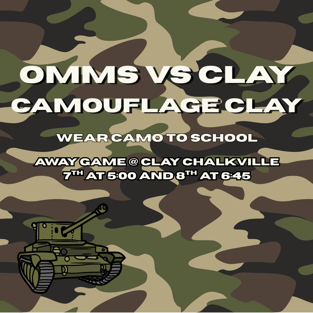 Camo Dress Up Day on Thursday!