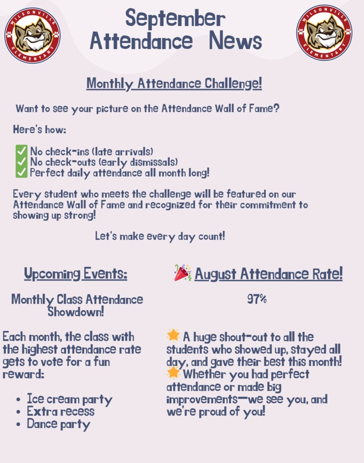 flyer promoting attendance competition