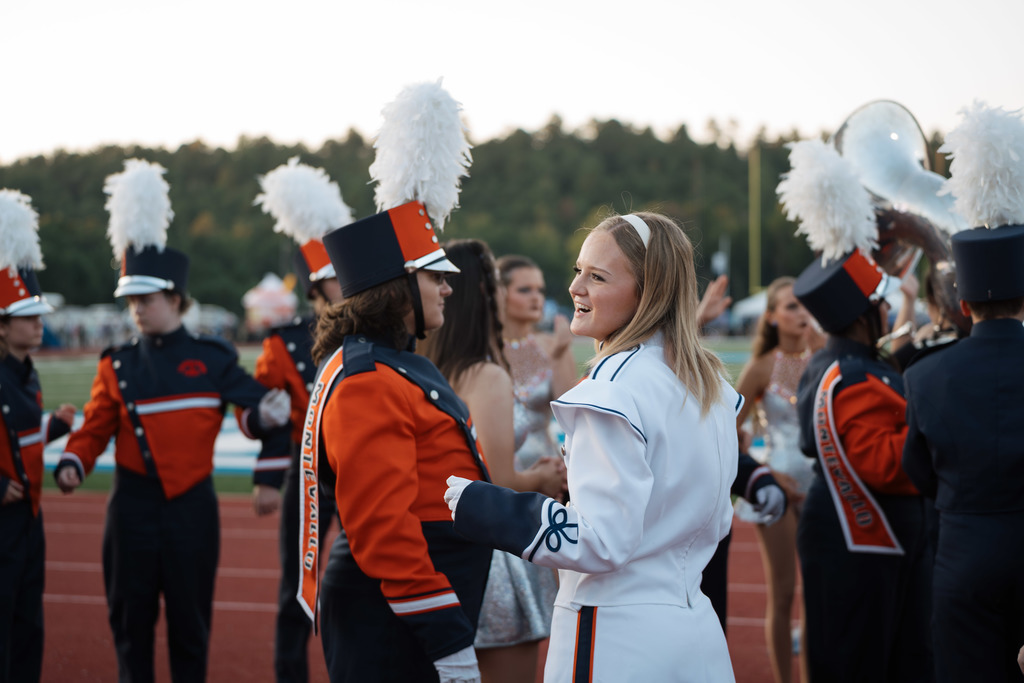 Montevallo High School band before performing.
