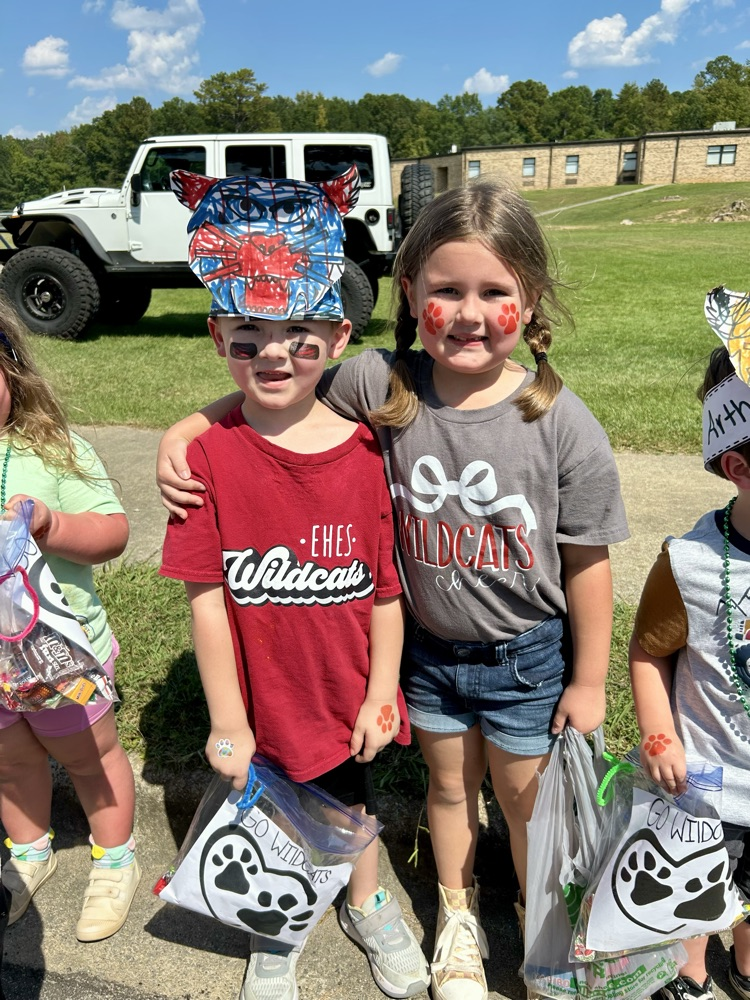 students standing at a parade