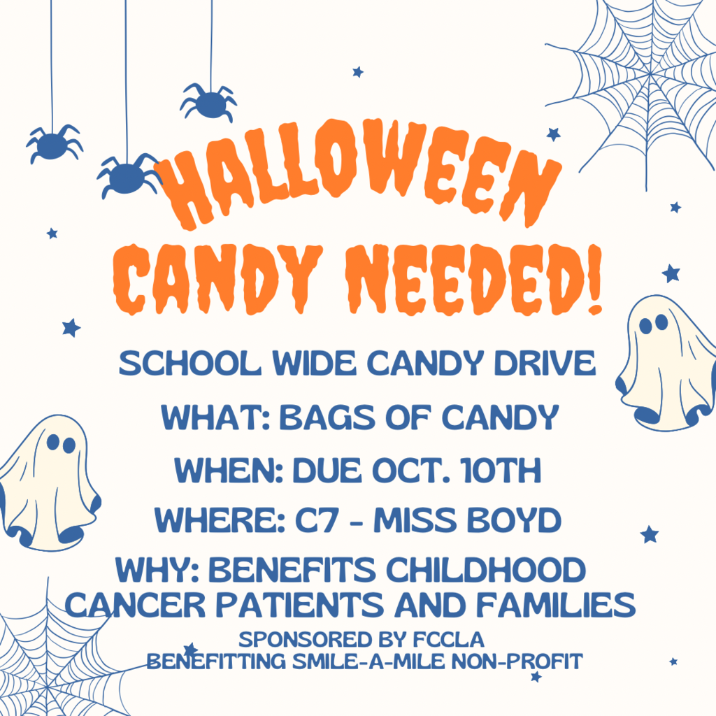 Halloween Candy Needed flyer