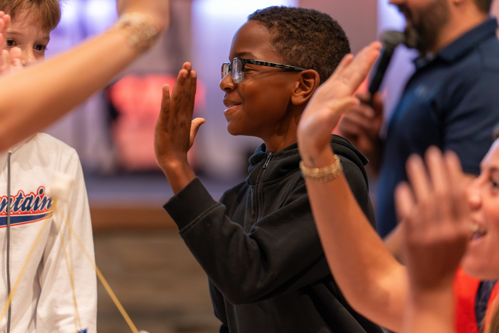 Students interact at the Leadership Conference.