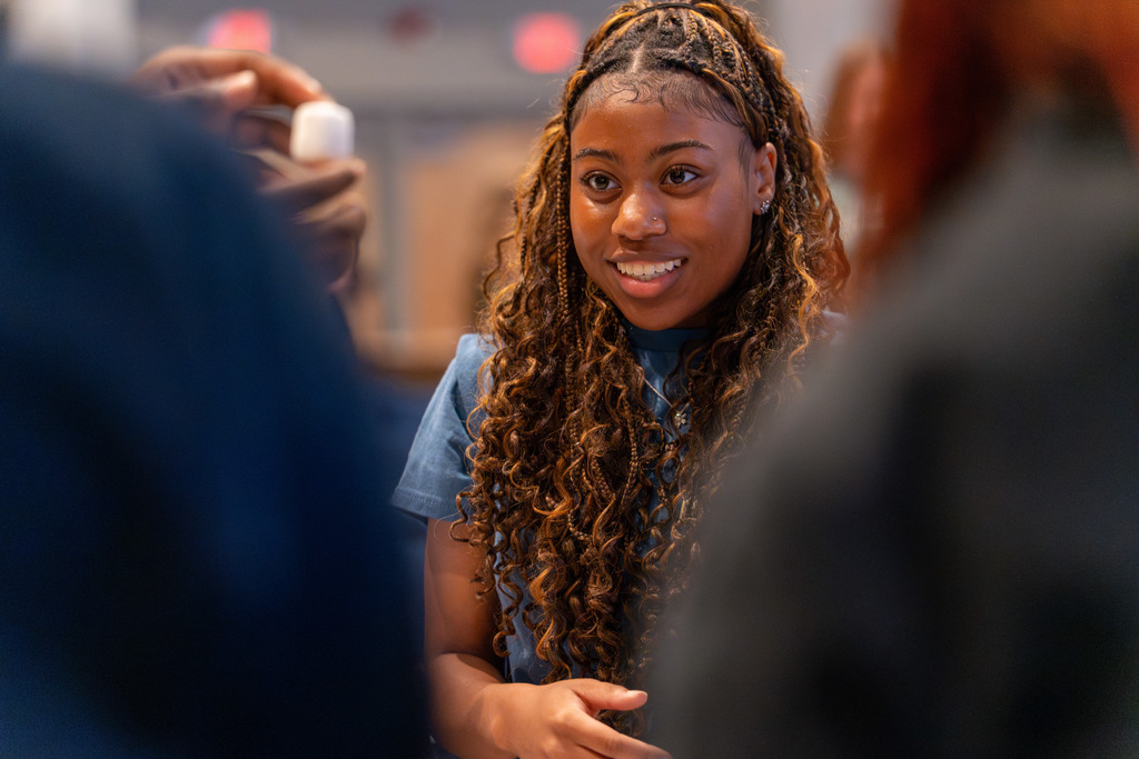 Students interact at the Leadership Conference.