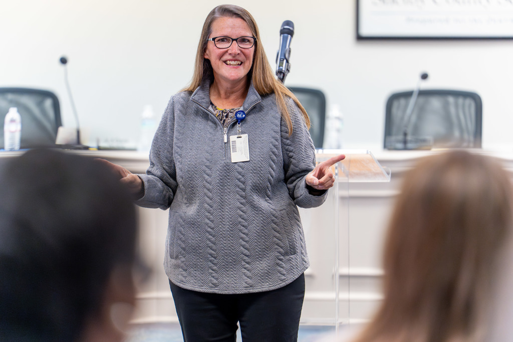 Ms. Snyder addresses the audience.