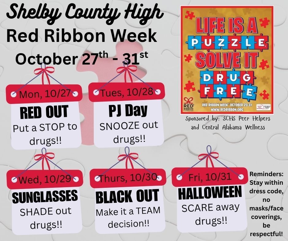 red ribbon week dress up days