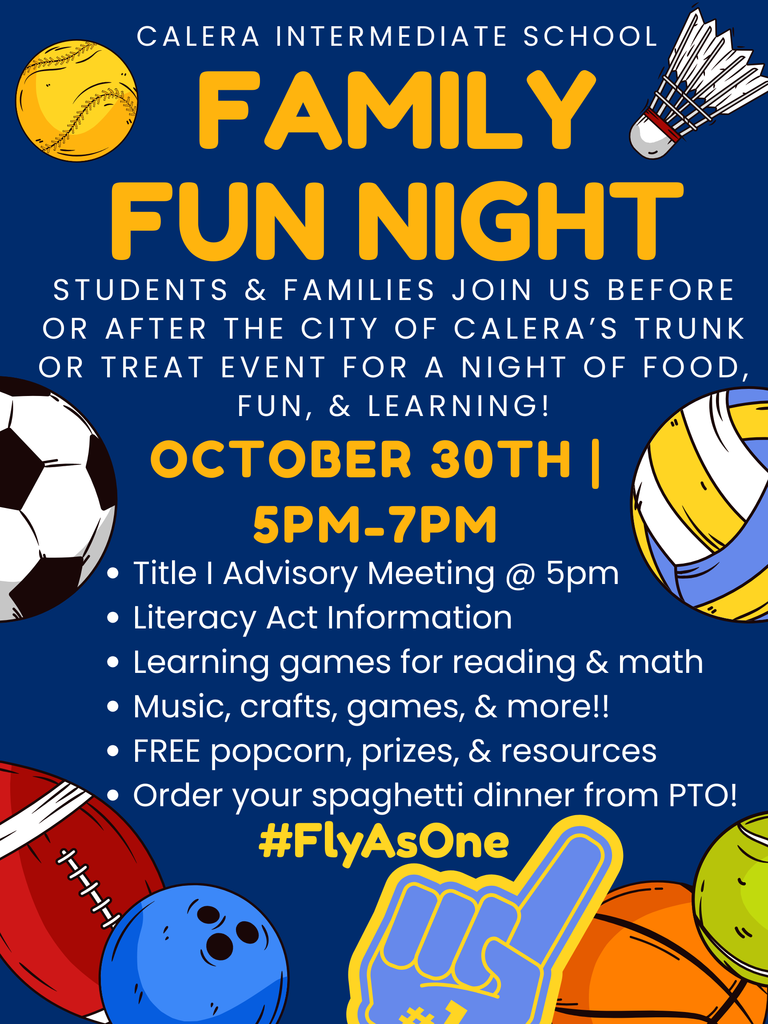Family Fun Night Flyer October 30th from 5pm-7pm