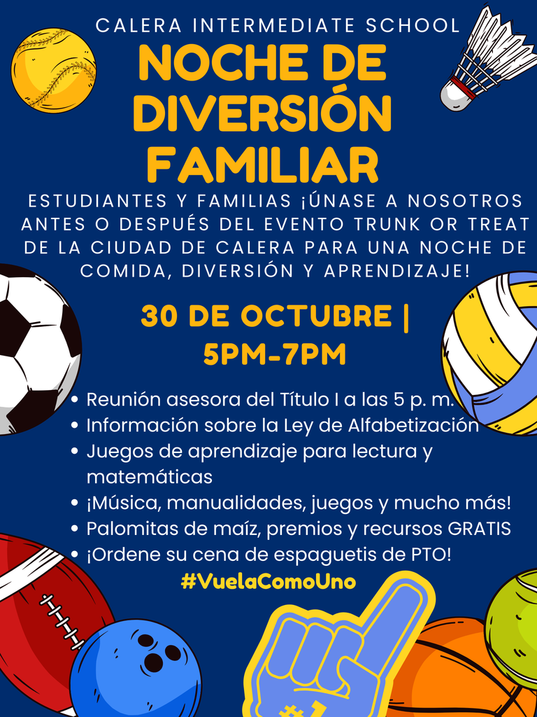 Family Fun Night Flyer October 30th from 5pm-7pm- Spanish