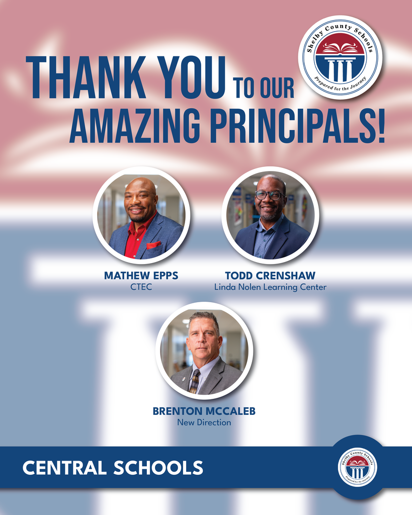 Photos of the Central schools administration with a thank you message to them.