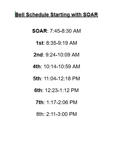 Bell Schedule