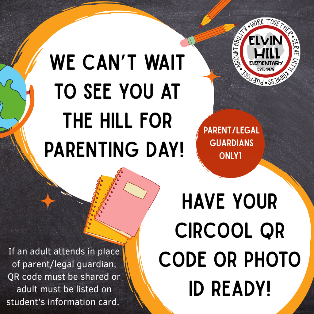 Parenting day reminder to bring Circool QR code or photo ID