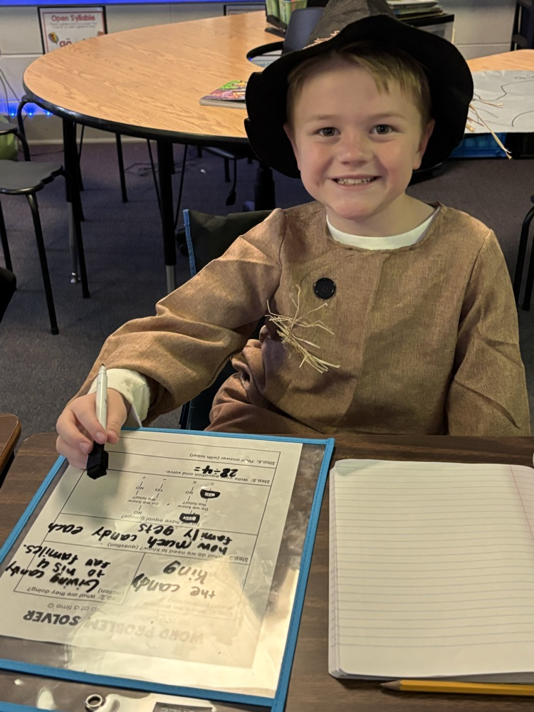 student working hard!