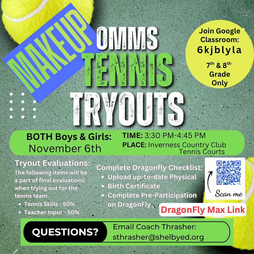 Tennis Tryouts Graphic