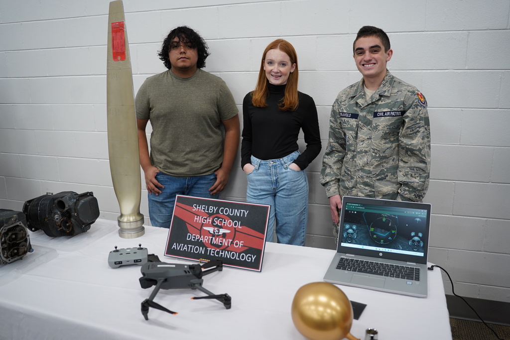Shelby County High School Aviation students at Leadership Shelby Education Day 
