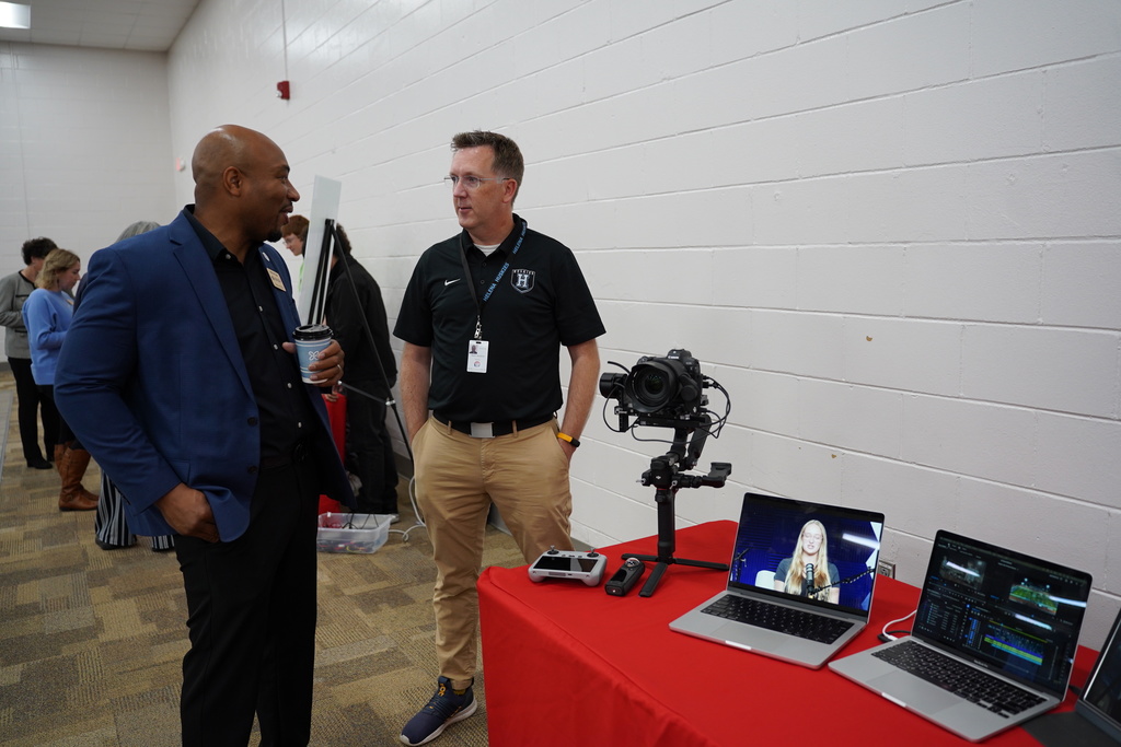 Mark Herndon and Matthew Epps visit during Workforce Showcase 