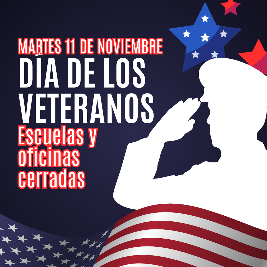 Veterans Day announcement; no school on 11/11