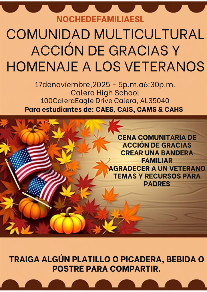 Multi-Cultural Community Thanksgiving Event- Spanish