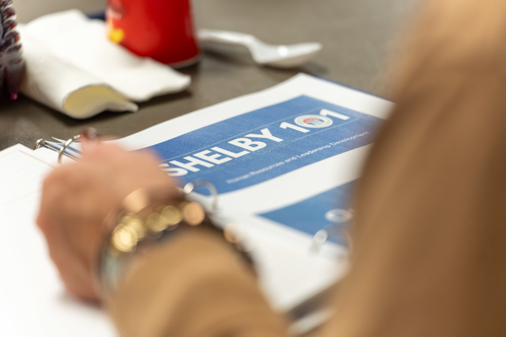 Shelby 101 participant's binder.