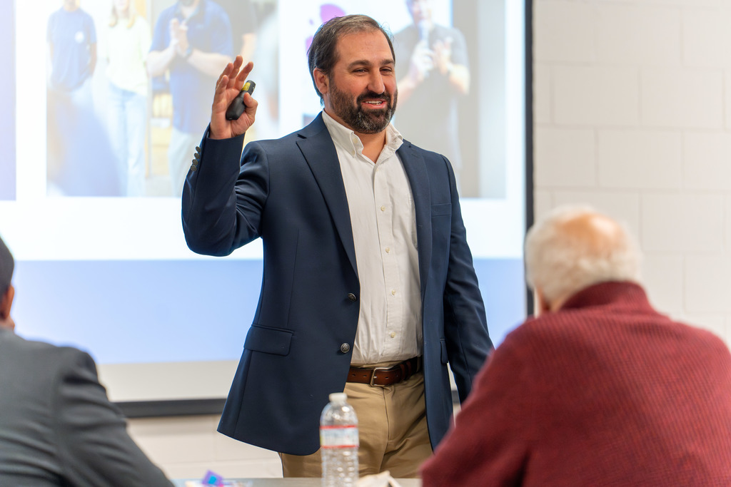 Mr. Milton addresses Shelby 101 attendees.