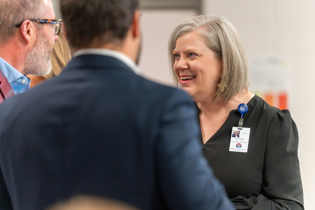 Attendees mingle at Shelby 101.