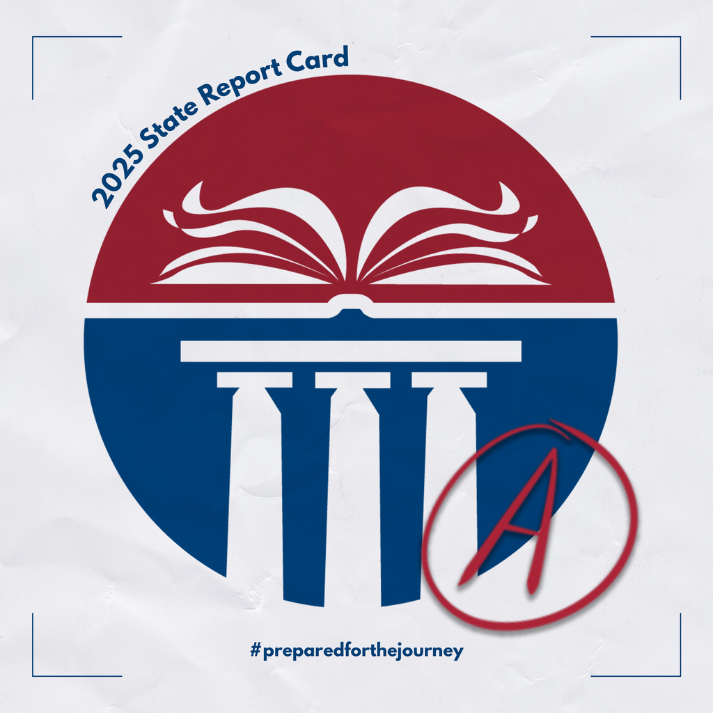 Graphic recognizing Shelby County Schools scoring an A on the 2024-2025 State Report Card.