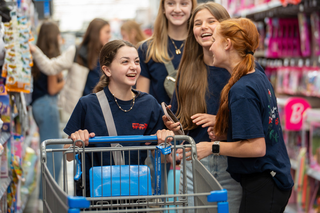 Toys for Tots -  students shopping 