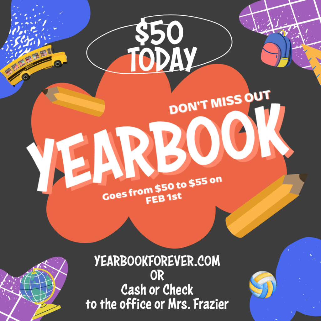 Buy a yearbook today for $50