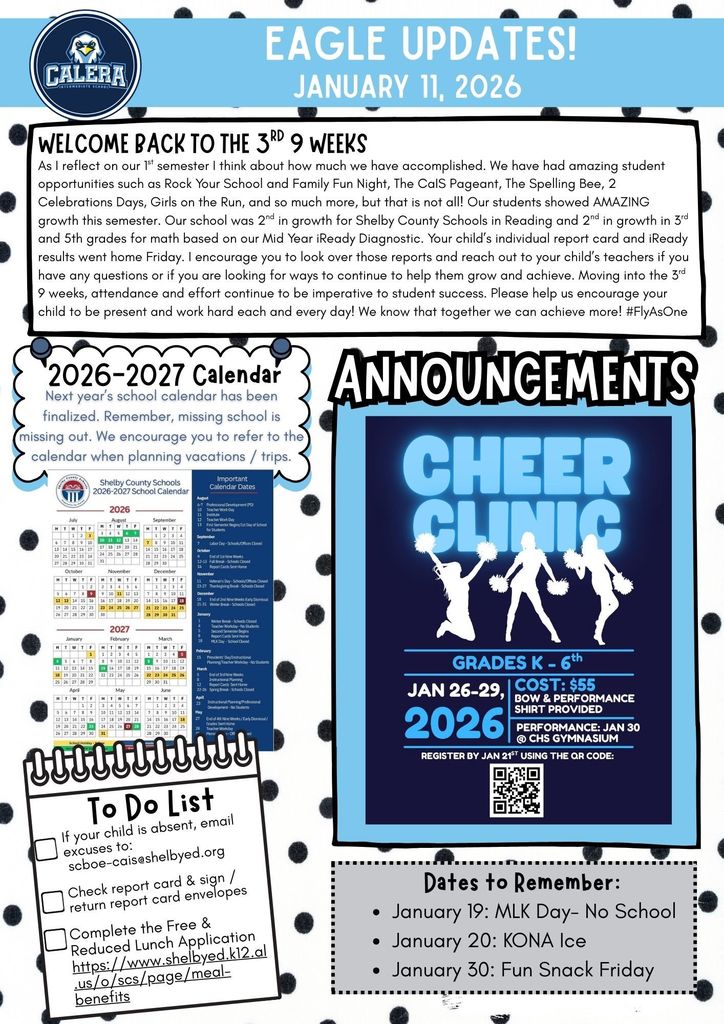 CaIS Family Newsletter week of January 11