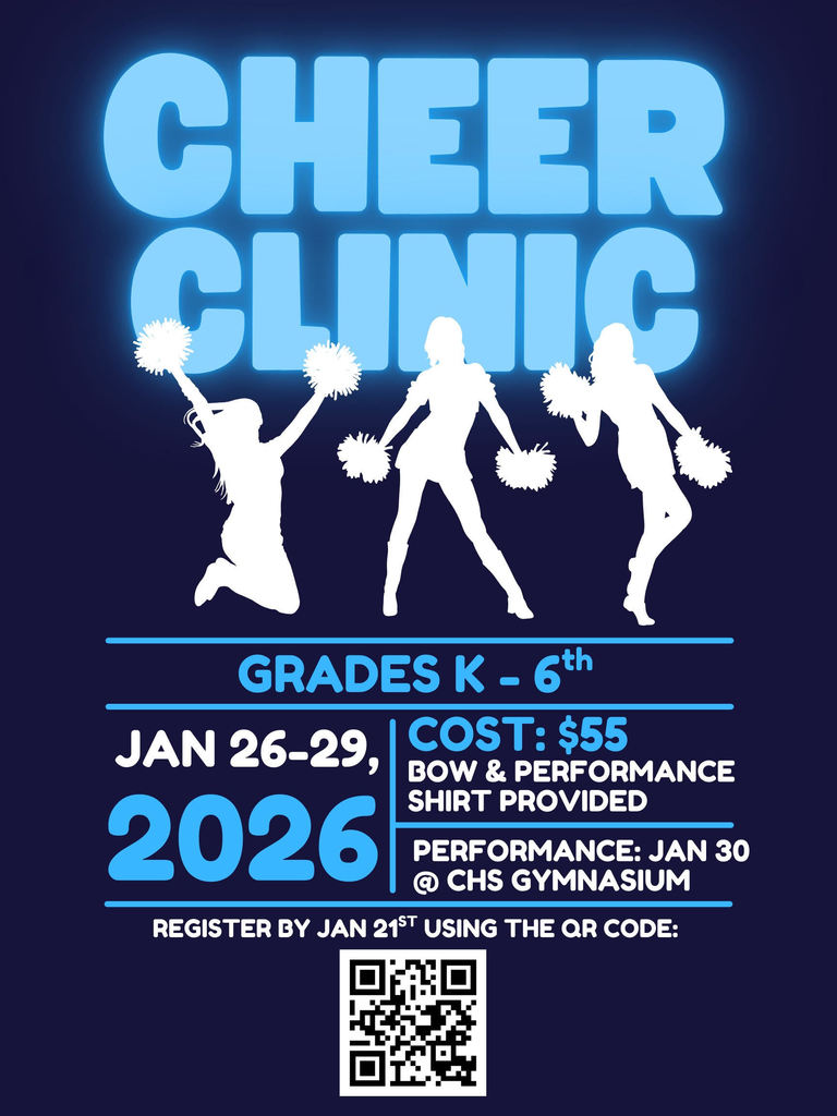 Cheer Clinic Flyer for Calera High School