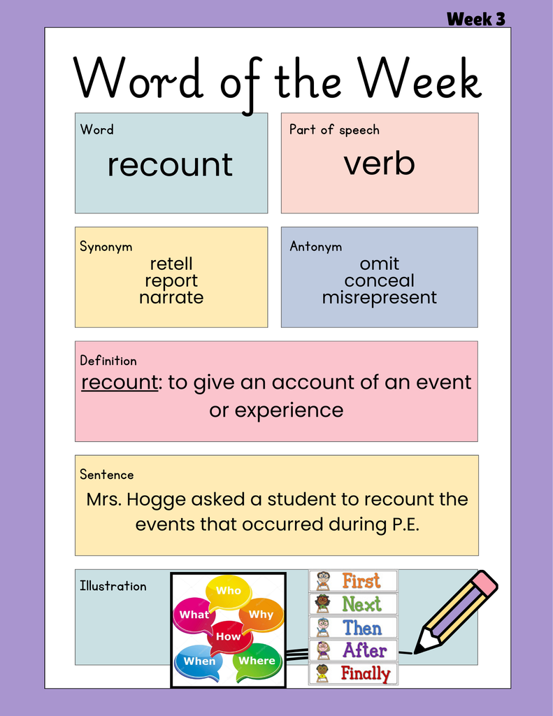 Word of the Week Flyer: recount