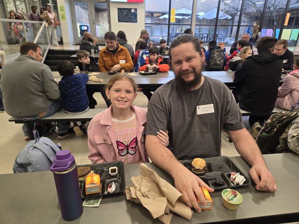 dad's and students at breakfast