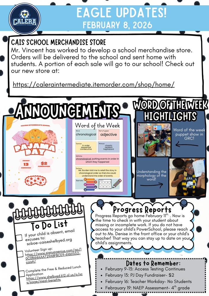 Eagle Update week of February 8th