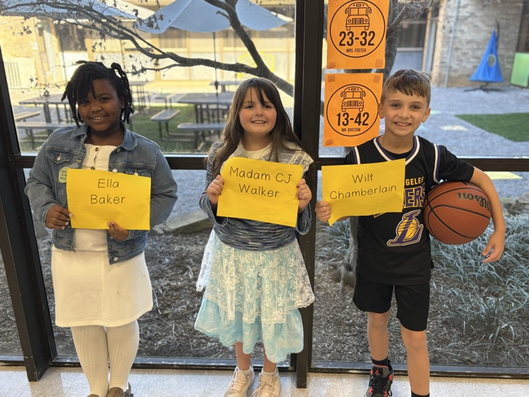 black history living wax museum—students dressed as notable African Americans