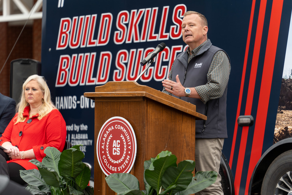 Another speaker at the ceremony.