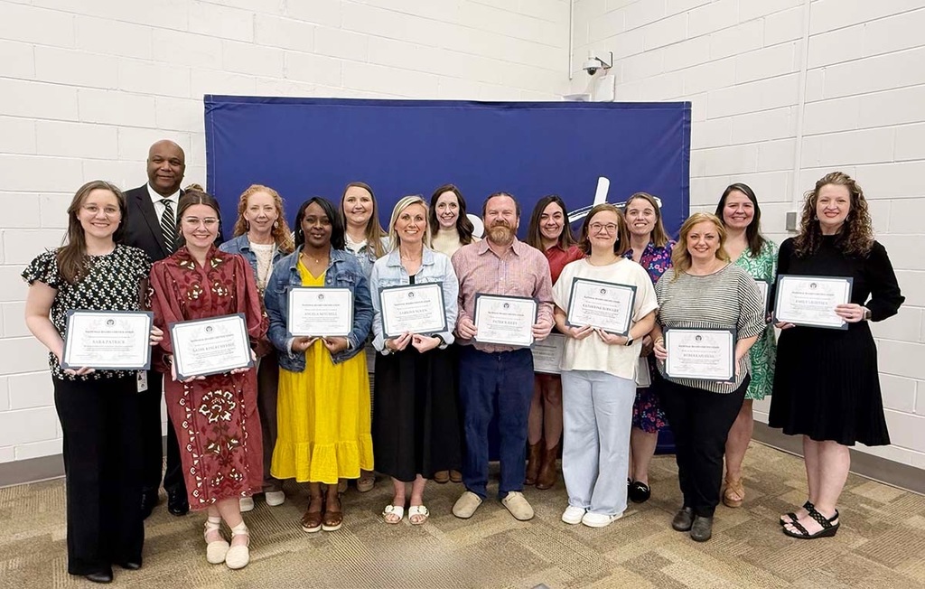NBCT Teachers recognized at the Shelby County Board of Education Meeting 