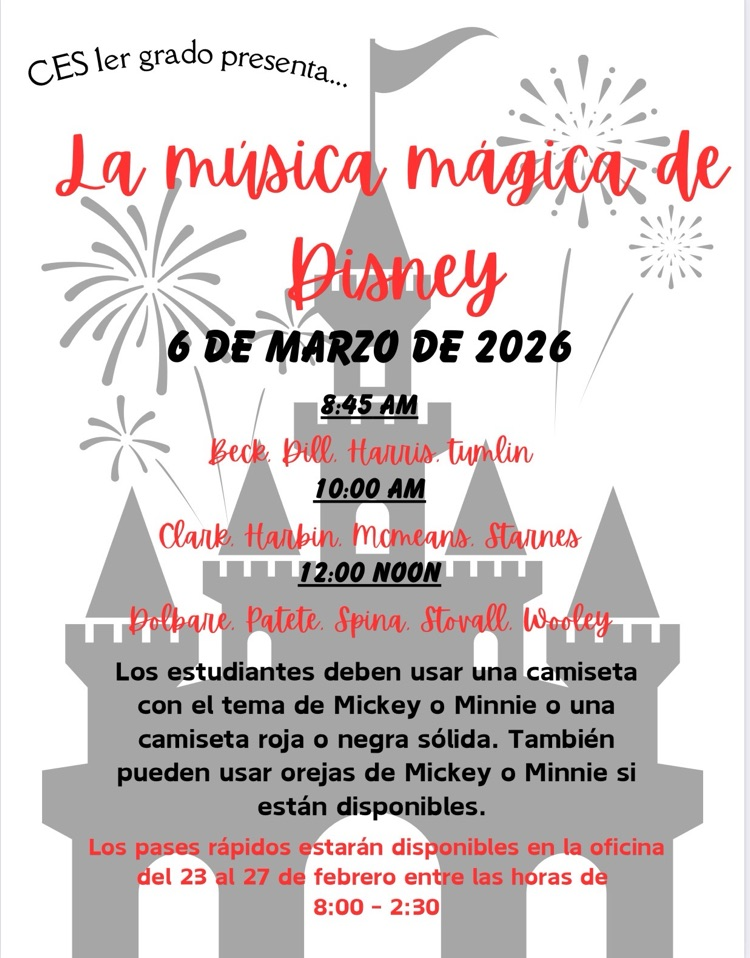 First grade musical flyer-Spanish