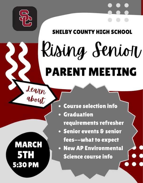 Rising Senior Parent Meeting flyer