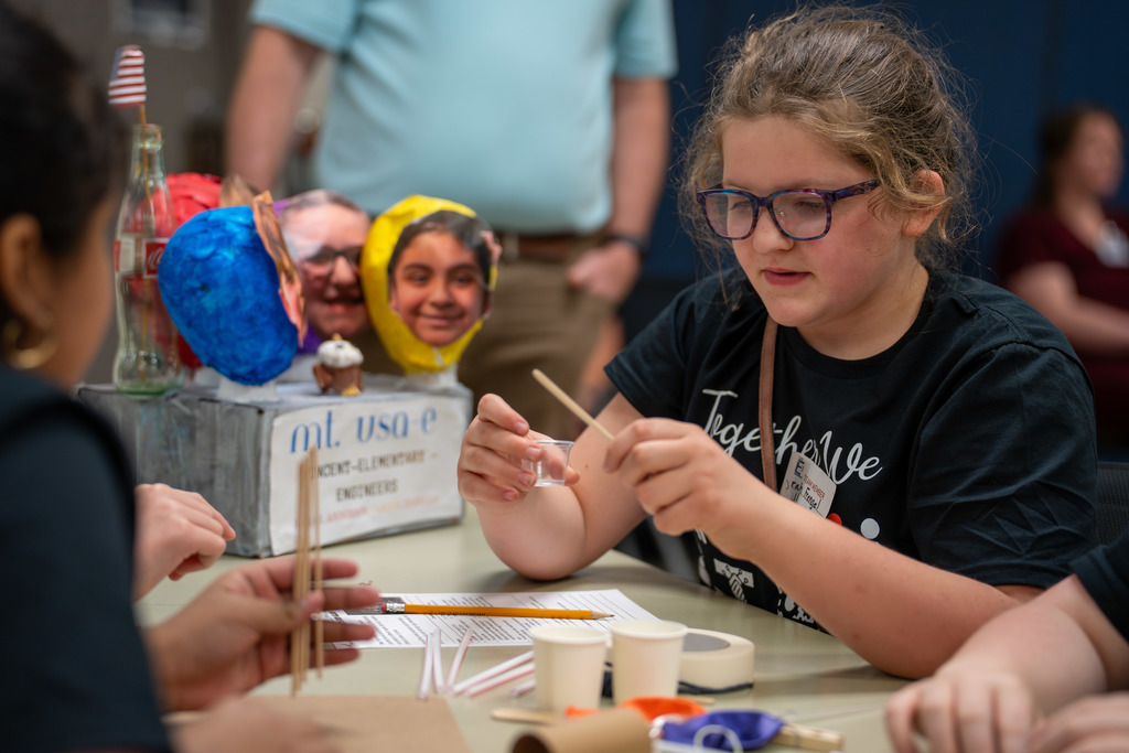 Students working on a portion of the competition