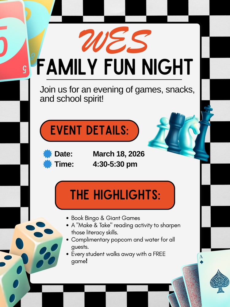 Family Fun Night March 18, 4:30-5:30