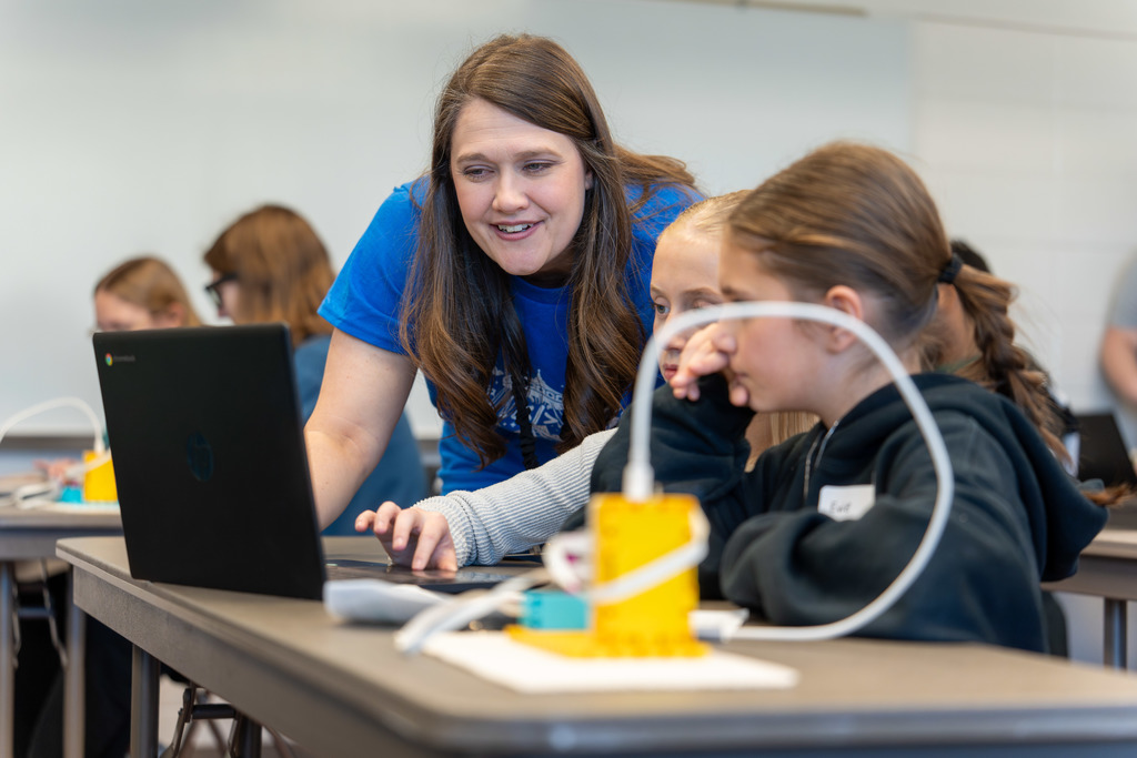 Students participate in Byte of Code.