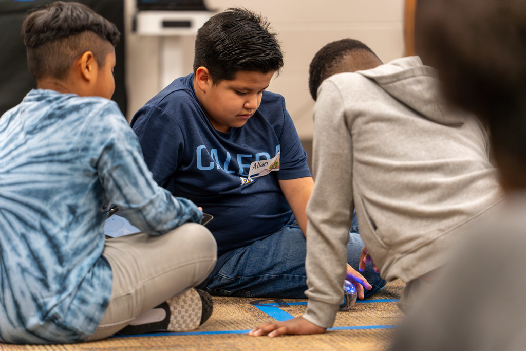 Students participate in Byte of Code.