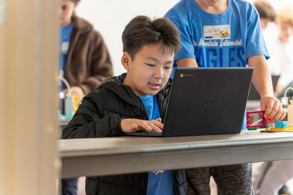 Students participate in Byte of Code.